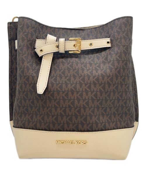 MICHAEL KORS（マイケルコース）MICHAEL KORS (マイケルコース) MICHAEL KORS　ショルダーバッグ ブラウン×ベージュの古着・服飾アイテム