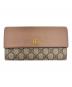 GUCCI（グッチ）の古着「GUCCI　ダブルG バイカラー コンチネンタルウォレット 長財布」｜ピンク×ベージュ