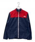 THE NORTH FACEザ ノース フェイス）の古着「THE NORTH FACE　マウンテンバーサマイクロジャケット　フリースジャケット」｜ネイビー×レッド
