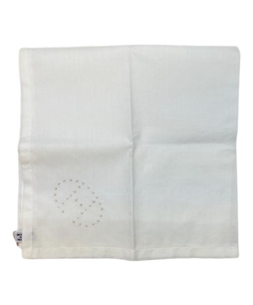 HERMES（エルメス）HERMES (エルメス) HERMES　刺繍ロゴハンカチ 未使用品の古着・服飾アイテム
