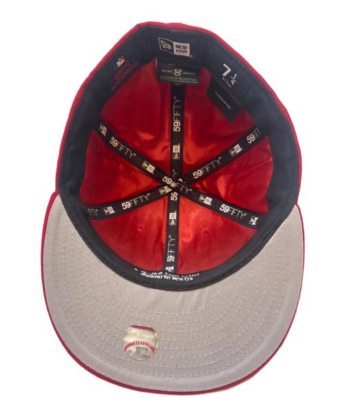 New Era（ニューエラ）New Era (ニューエラ) New Era　スパイクリー 59FIFTY　ヤンキース　キャップ レッド サイズ:57.7cmの古着・服飾アイテム