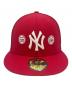 New Era（ニューエラ）の古着「New Era　スパイクリー 59FIFTY　ヤンキース　キャップ」｜レッド
