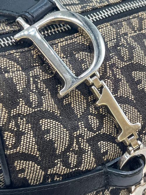 Christian Dior（クリスチャン ディオール）Christian Dior (クリスチャン ディオール) Christian Dior　トロッター　セミショルダーバッグ グレー×ブラックの古着・服飾アイテム