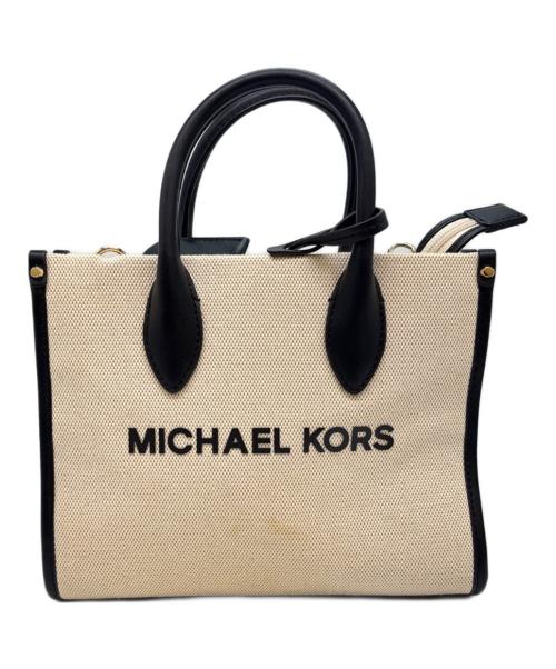 MICHAEL KORS（マイケルコース）MICHAEL KORS (マイケルコース) MICHAEL KORS 　2WAYショルダーバッグ アイボリー×ブラックの古着・服飾アイテム