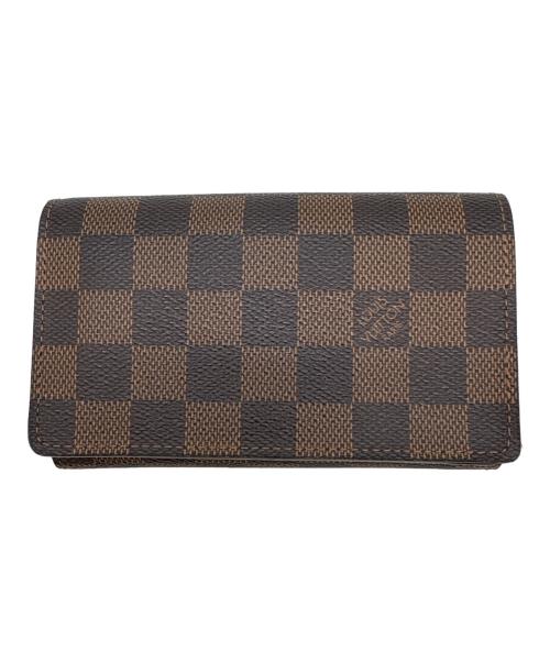 LOUIS VUITTON（ルイ ヴィトン）LOUIS VUITTON (ルイ ヴィトン) LOUIS VUITTON 　ダミエ　ポルトフォイユ・トレゾール　2つ折り財布 ブラウンの古着・服飾アイテム