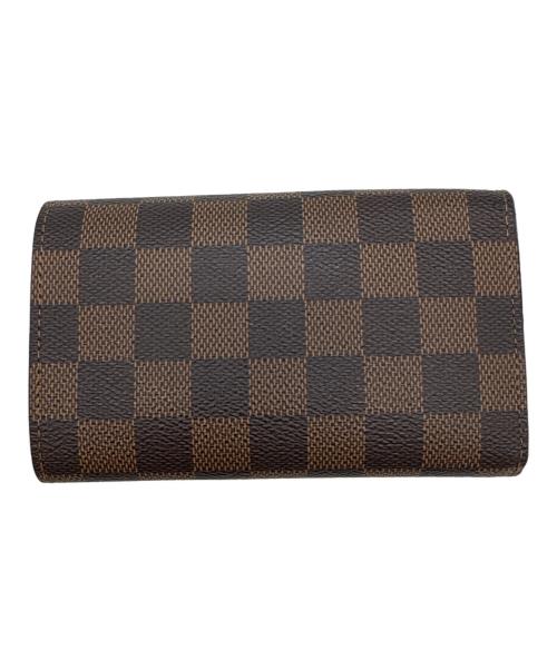 LOUIS VUITTON（ルイ ヴィトン）LOUIS VUITTON (ルイ ヴィトン) LOUIS VUITTON 　ダミエ　ポルトフォイユ・トレゾール　2つ折り財布 ブラウンの古着・服飾アイテム