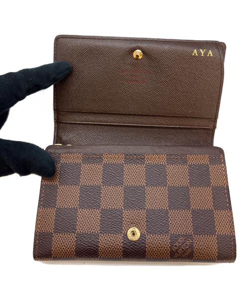 LOUIS VUITTON（ルイ ヴィトン）LOUIS VUITTON (ルイ ヴィトン) LOUIS VUITTON 　ダミエ　ポルトフォイユ・トレゾール　2つ折り財布 ブラウンの古着・服飾アイテム