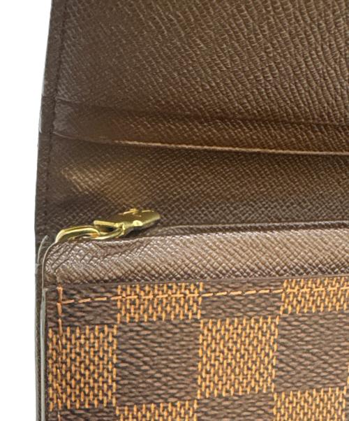 LOUIS VUITTON（ルイ ヴィトン）LOUIS VUITTON (ルイ ヴィトン) LOUIS VUITTON 　ダミエ　ポルトフォイユ・トレゾール　2つ折り財布 ブラウンの古着・服飾アイテム