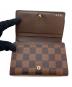 中古・古着 LOUIS VUITTON (ルイ ヴィトン) LOUIS VUITTON 　ダミエ　ポルトフォイユ・トレゾール　2つ折り財布 ブラウン：14000円