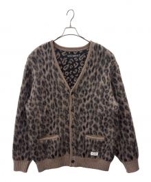 WACKO MARIA（ワコマリア）の古着「WACKO MARIA　LEOPARD HEAVY MOHAIR KNIT CARDIGAN　厚手カーディガン」｜ブラウン×ブラック