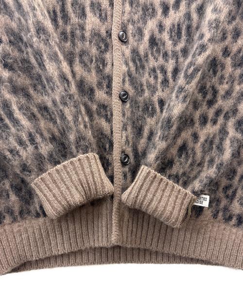 WACKO MARIA（ワコマリア）WACKO MARIA (ワコマリア) WACKO MARIA　LEOPARD HEAVY MOHAIR KNIT CARDIGAN　厚手カーディガン ブラウン×ブラック サイズ:Lの古着・服飾アイテム