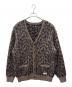 WACKO MARIA（ワコマリア）の古着「WACKO MARIA　LEOPARD HEAVY MOHAIR KNIT CARDIGAN　厚手カーディガン」｜ブラウン×ブラック