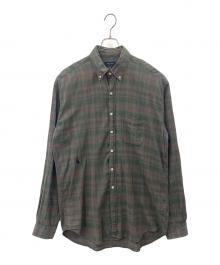 NAUTICA（ノーティカ）の古着「NAUTICA　チェック　長袖シャツ」｜グリーン×ブラウン
