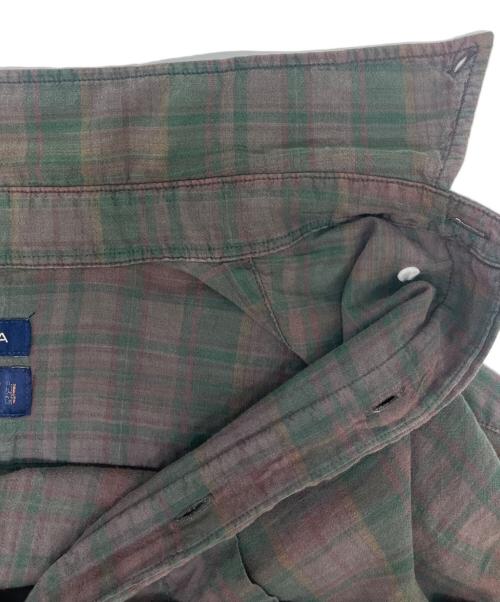 NAUTICA（ノーティカ）NAUTICA (ノーティカ) NAUTICA　チェック　長袖シャツ グリーン×ブラウン サイズ:Mの古着・服飾アイテム