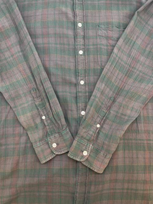 NAUTICA（ノーティカ）NAUTICA (ノーティカ) NAUTICA　チェック　長袖シャツ グリーン×ブラウン サイズ:Mの古着・服飾アイテム