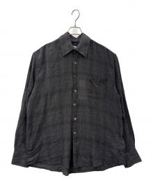 OUR LEGACY（アワーレガシー）の古着「OUR LEGACY　ABOVE SHIRT BAZAAR CHECK BREEZE WEAVE　長袖シャツ」｜グレー