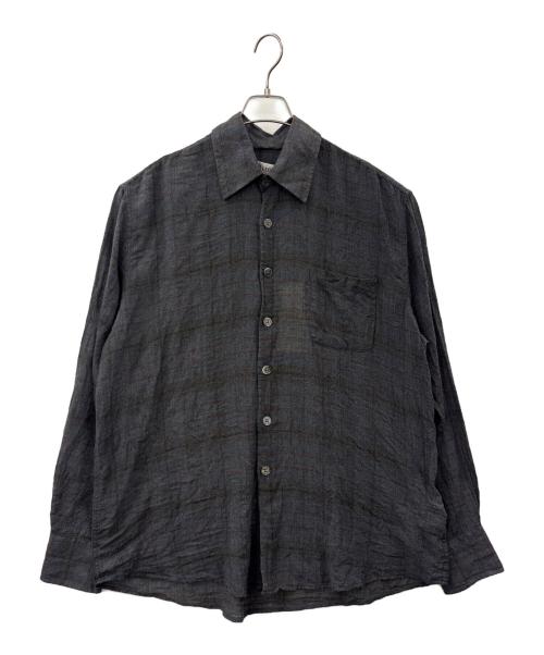OUR LEGACY（アワーレガシー）OUR LEGACY (アワーレガシー) OUR LEGACY　ABOVE SHIRT BAZAAR CHECK BREEZE WEAVE　長袖シャツ グレー サイズ:46の古着・服飾アイテム