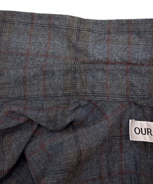 OUR LEGACY（アワーレガシー）OUR LEGACY (アワーレガシー) OUR LEGACY　ABOVE SHIRT BAZAAR CHECK BREEZE WEAVE　長袖シャツ グレー サイズ:46の古着・服飾アイテム