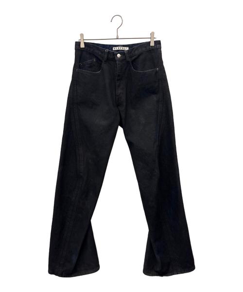NVRFRGT（ネヴァーフォーゲット）NVRFRGT (ネヴァーフォーゲット) NVRFRGT　COATING 3D TWISTED LEG JEANS　ジーンズ インディゴ サイズ:1の古着・服飾アイテム