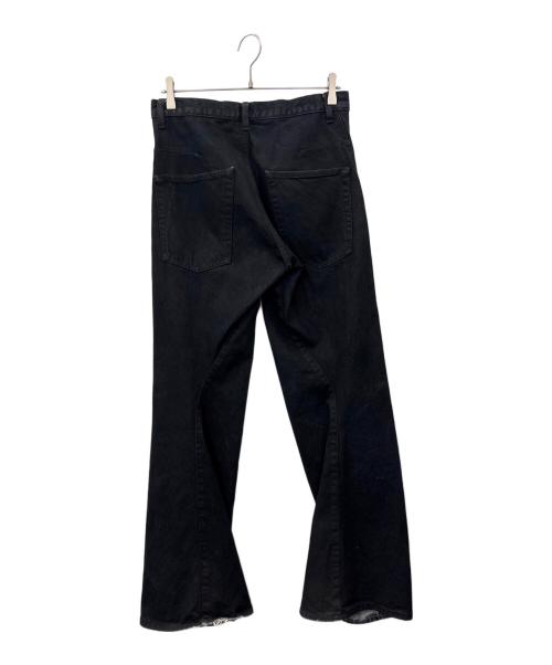 NVRFRGT（ネヴァーフォーゲット）NVRFRGT (ネヴァーフォーゲット) NVRFRGT　COATING 3D TWISTED LEG JEANS　ジーンズ インディゴ サイズ:1の古着・服飾アイテム