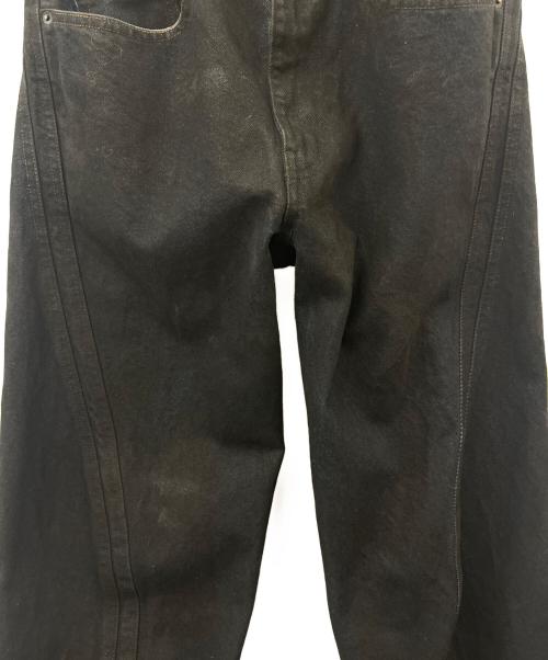 NVRFRGT（ネヴァーフォーゲット）NVRFRGT (ネヴァーフォーゲット) NVRFRGT　COATING 3D TWISTED LEG JEANS　ジーンズ インディゴ サイズ:1の古着・服飾アイテム