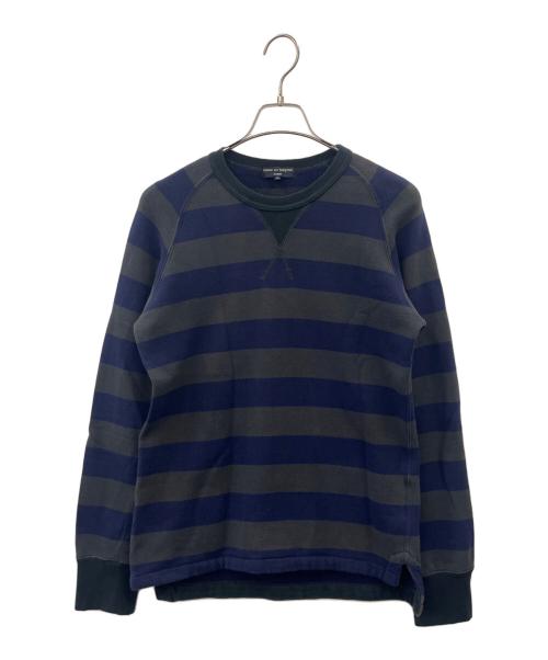 COMME des GARCONS HOMME（コムデギャルソン オム）COMME des GARCONS HOMME (コムデギャルソン オム) COMME des GARCONS HOMME　ボーダー　クルーネックスウェット グレー×ネイビー サイズ:Sの古着・服飾アイテム