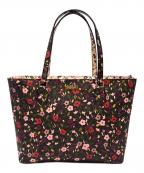 Kate Spadeケイトスペード）の古着「Kate Spade　Laurel Way Boho Floral Medium Dally　トートバッグ」｜ブラック×ピンク