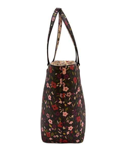Kate Spade（ケイトスペード）Kate Spade (ケイトスペード) Kate Spade　Laurel Way Boho Floral Medium Dally　トートバッグ ブラック×ピンクの古着・服飾アイテム