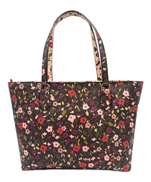 Kate Spade（ケイトスペード）Kate Spade (ケイトスペード) Kate Spade　Laurel Way Boho Floral Medium Dally　トートバッグ ブラック×ピンクの古着・服飾アイテム