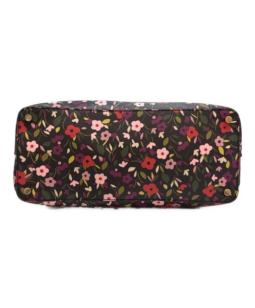 Kate Spade（ケイトスペード）Kate Spade (ケイトスペード) Kate Spade　Laurel Way Boho Floral Medium Dally　トートバッグ ブラック×ピンクの古着・服飾アイテム