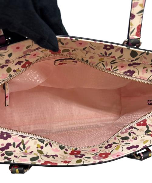 Kate Spade（ケイトスペード）Kate Spade (ケイトスペード) Kate Spade　Laurel Way Boho Floral Medium Dally　トートバッグ ブラック×ピンクの古着・服飾アイテム