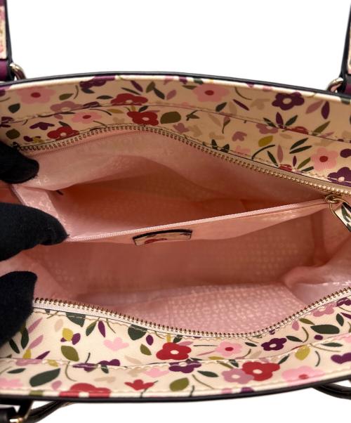 Kate Spade（ケイトスペード）Kate Spade (ケイトスペード) Kate Spade　Laurel Way Boho Floral Medium Dally　トートバッグ ブラック×ピンクの古着・服飾アイテム