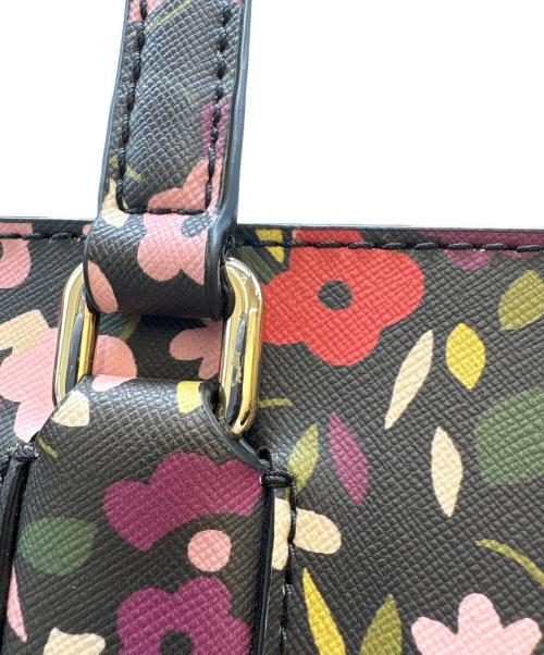 Kate Spade（ケイトスペード）Kate Spade (ケイトスペード) Kate Spade　Laurel Way Boho Floral Medium Dally　トートバッグ ブラック×ピンクの古着・服飾アイテム