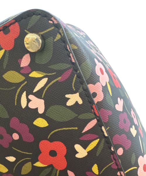 Kate Spade（ケイトスペード）Kate Spade (ケイトスペード) Kate Spade　Laurel Way Boho Floral Medium Dally　トートバッグ ブラック×ピンクの古着・服飾アイテム