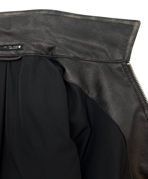 ZARA（ザラ）ZARA (ザラ) ZARA　フェイクレザージャケット ブラック サイズ:USA Lの古着・服飾アイテム