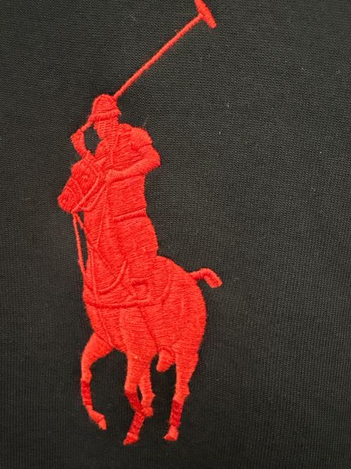 POLO RALPH LAUREN（ポロ・ラルフローレン）POLO RALPH LAUREN (ポロ・ラルフローレン) POLO RALPH LAUREN　ビッグポニー　プルオーバーパーカー ブラック×レッド サイズ:Sの古着・服飾アイテム