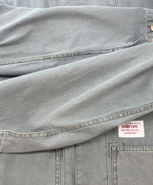 Schott（ショット）Schott (ショット) Schott　コットンバックサテン カバーオール グリーン サイズ:Mの古着・服飾アイテム