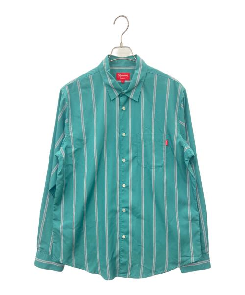 SUPREME（シュプリーム）SUPREME (シュプリーム) Supreme　ストライプ　長袖シャツ　19AW グリーン サイズ:Lの古着・服飾アイテム