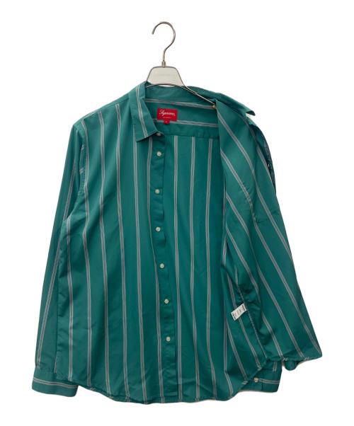 SUPREME（シュプリーム）SUPREME (シュプリーム) Supreme　ストライプ　長袖シャツ　19AW グリーン サイズ:Lの古着・服飾アイテム