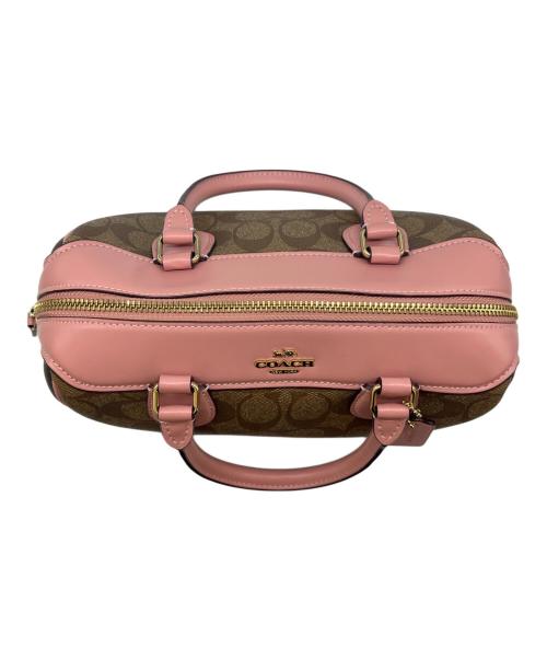 COACH（コーチ）COACH (コーチ) COACH  2WAYバッグ ブラウン×ピンクの古着・服飾アイテム