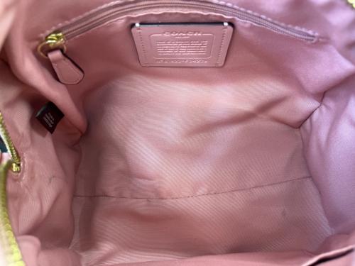 COACH（コーチ）COACH (コーチ) COACH  2WAYバッグ ブラウン×ピンクの古着・服飾アイテム