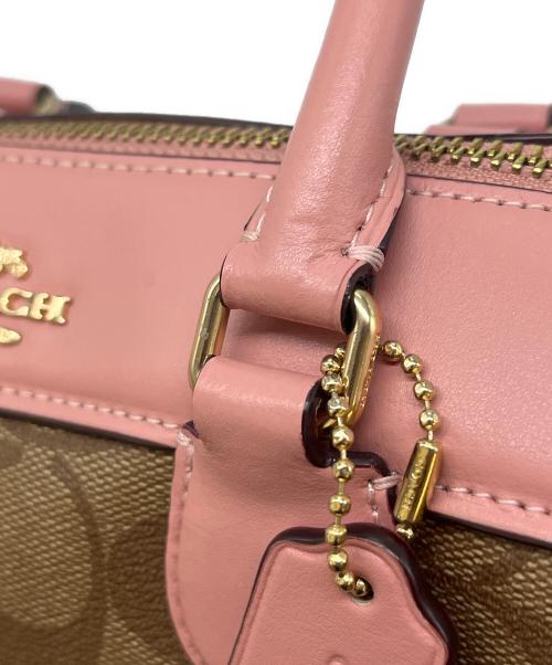 COACH（コーチ）COACH (コーチ) COACH  2WAYバッグ ブラウン×ピンクの古着・服飾アイテム