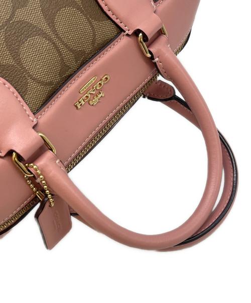 COACH（コーチ）COACH (コーチ) COACH  2WAYバッグ ブラウン×ピンクの古着・服飾アイテム