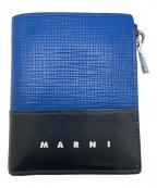 MARNIマルニ）の古着「MARNI 　2つ折り財布」｜ブルー×ブラック