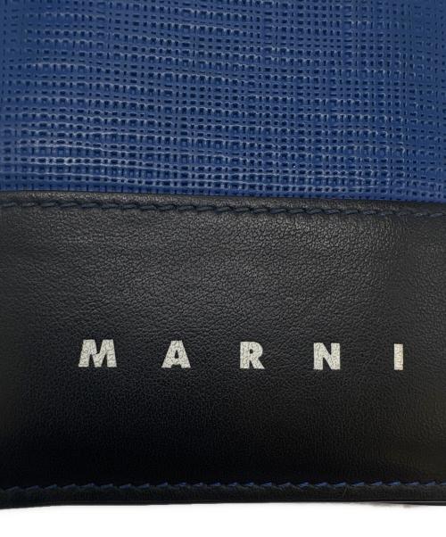 MARNI（マルニ）MARNI (マルニ) MARNI 　2つ折り財布 ブルー×ブラックの古着・服飾アイテム