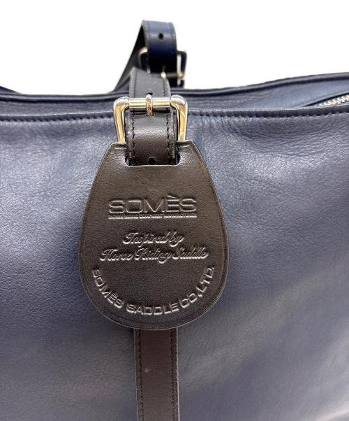 SOMES SADDLE（ソメスサドル）SOMES SADDLE (ソメスサドル) Somes Saddle  ハロン　2WAYボストントート ネイビーの古着・服飾アイテム