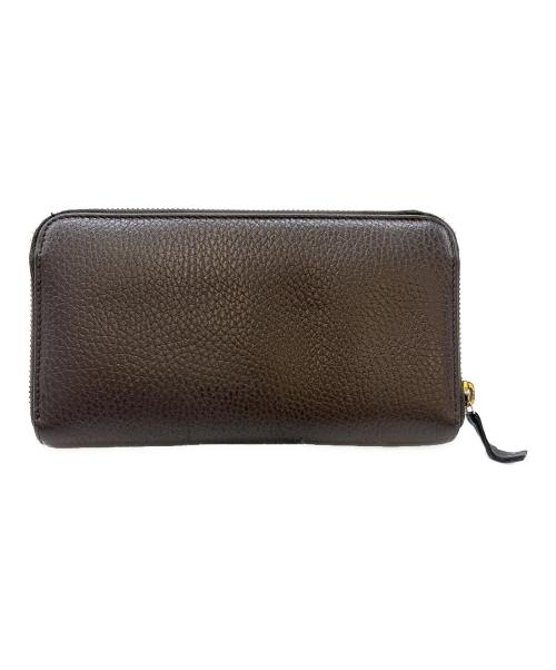 GUCCI（グッチ）GUCCI (グッチ) GUCCI　ラウンドファスナー財布 ブラウンの古着・服飾アイテム