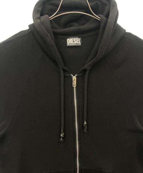 DIESEL（ディーゼル）DIESEL (ディーゼル) DIESEL　ジップパーカー ブラック サイズ:Lの古着・服飾アイテム
