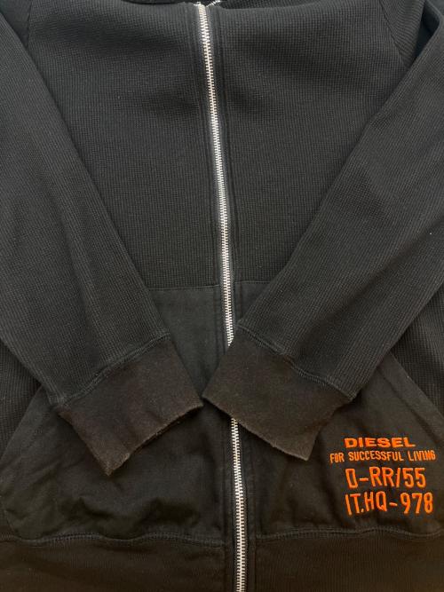 DIESEL（ディーゼル）DIESEL (ディーゼル) DIESEL　ジップパーカー ブラック サイズ:Lの古着・服飾アイテム