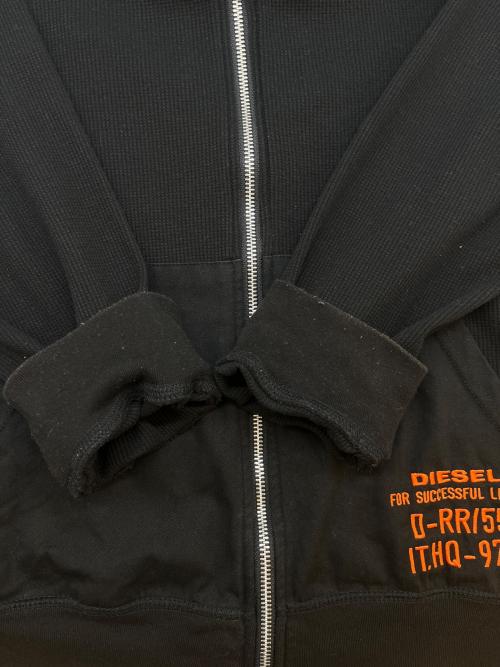 DIESEL（ディーゼル）DIESEL (ディーゼル) DIESEL　ジップパーカー ブラック サイズ:Lの古着・服飾アイテム